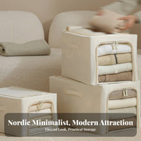 Textile Storage container Space-Saving Wardrobe Shelf Box Foldable Design for Dorm Room