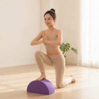 Supportive Crescent Fitness Block Stretching Half Moon Fitness Block Mobility Non-Slip for Beginners, Core Training, Home Workouts