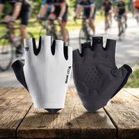 Touchscreen-Compatible Short-Finger Cycling Gloves Padded Half-Finger Bike Gloves Anti-Slip Breathable for Cyclists, Road Riders, Outdoor Training