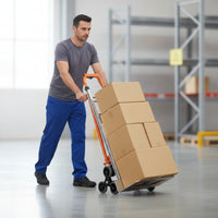 Telescoping Folding Hand Truck Aluminum Hand Truck with Four Wheels Portable Foldable Utility Cart Heavy-Duty for Movers, Home Moving, Warehouse, Office