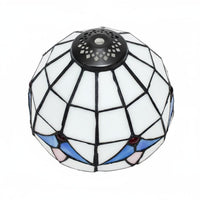 Scalloped Rim Handmade Soldered Glass Shade Tiffany Design Light Shade for DIY Enthusiasts