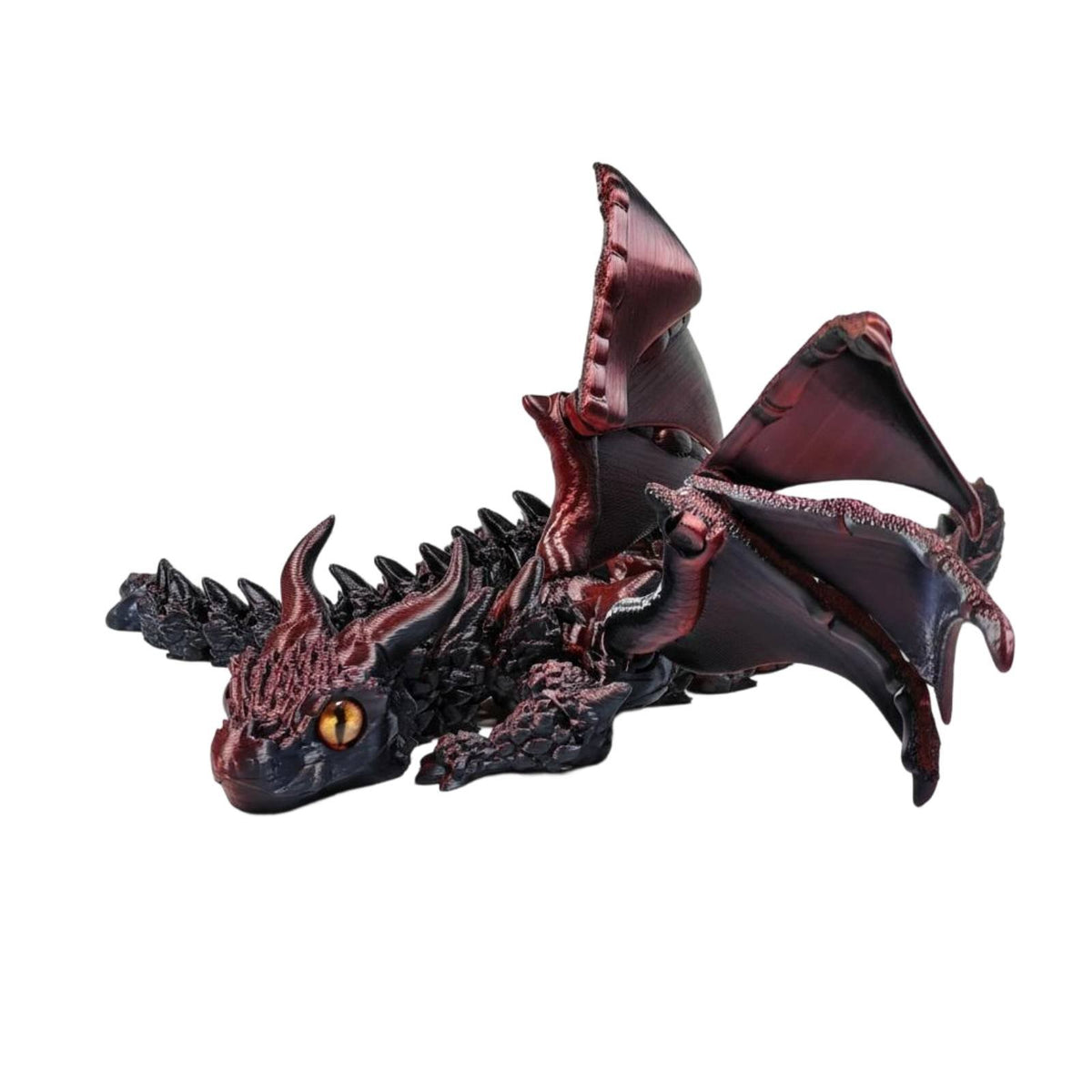 Gradient Color 3D Printed Dragon Poseable Articulated Dragon Figure Adjustable Wings for Children, Fantasy Fans, Playroom, Bookshelf, Office