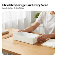 Space Saving Plastic Drawer Divider Tray Multi-Use Desk Drawer Divider Easy to Clean for Office Workers, Students, Cabinet, Dresser, Kitchen