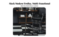 Multi-Functional Hair colorist's Rolling Tray Customized Tool Slots Adjustable Tray on Wheels Long-Lasting Construction Salon Equipment Easy to Clean for Tattoo Artists, Hairstylists, Estheticians, Beauty Parlor, Barbershop, Spa