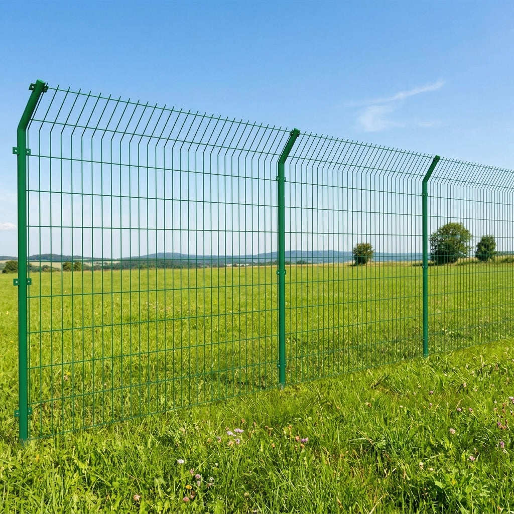Outdoor Wire Mesh Fence, Welded Wire Mesh, 1.8m x 3m, Low Carbon Steel, Dark Forest Color, Garden Fence, Animal-Proof Fence