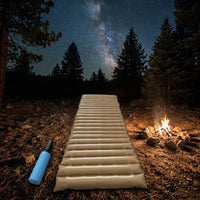 Inflatable Mattress and Air Mattress for Camping Mat, Single Inflatable Mattress with Manual Inflation Pump, Waterproof Mattress for Hiking, 288g