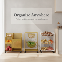 Multi-layer Rolling Kitchen Storage Rack for Vegetables and Fruits