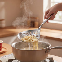 Noodle Strainer Ladle Easy to Clean Strainer Ladle Rustproof Skimmer Spoon