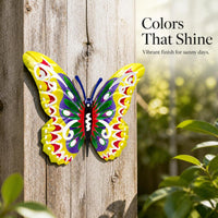Metal Butterfly Wall Decor for Home, Garden, and Outdoor Fence Decoration