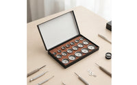 18 Pieces Watch Case Back Press Dies Compact Watch Crystal Press Dies Cup-Shaped for Workshop
