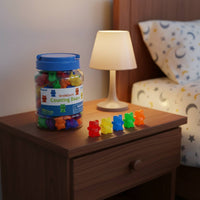 100 Pieces Transparent Counting Bears Educational Grab and Sort Counting Bears Color Sorting Playful Critter Counters for Young Children, Kindergarten