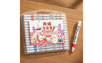 60 Pieces Art Supplies Carrying Handle Children's Marker Set White Body