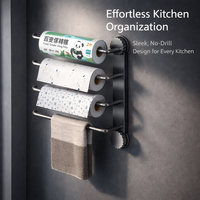 Wall Mounted Holder for Under Cabinet and Kitchen Iron Paper Roll for Every Home Cook