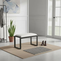 Modern Design Shoe Changing Bench Multi-Purpose Upholstered Shoe Changing Stool Space-Saving Household Furniture Soft Padded Seat for Families, Homeowners, Apartment Dwellers, Entryway, Hallway, Mudroom, Living Room