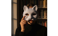 White Paper Mache Mask Customizable Craft Supply with Elastic for Cosplay