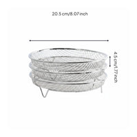 Rust Resistant Mesh Draining Rack Sturdy Feet Mesh Draining Basket Easy to Clean Stainless Steel Rack Stackable for Baking