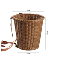 Imitation Rattan Backpack Picnic Basket Iron Frame Woven Carrying Basket Breathable