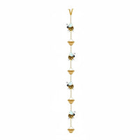 Bee-Themed Rain Chain Weather-Resistant Playful Raindrop Chain Rust-Resistant Rainwater Collector for Gardeners, Homeowners