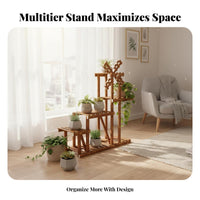Floor-Standing Multi-Tier Plant Stand Sturdy and Long-Lasting Multi-Tier Flower Rack Space-Saving Indoor Furniture Strong Load-Bearing for Gardeners, Homeowners, Renters, Living Room, Balcony, Bedroom, Hallway