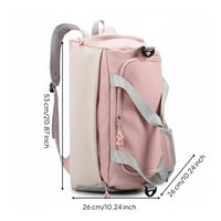 Multifunctional Convertible Backpack Duffel Padded Shoulder Straps Fitness Travel Bag Mesh Side Sections Gym Duffel Bag Reinforced for Storage