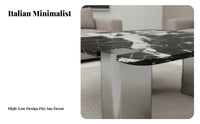 2 Pieces Minimalist Italian Design Marble Top Table Set Space-Saving Nesting Coffee Table Set Stable Support Modern High Low Coffee Tables Rounded Safety Corners for Apartment Dwellers, Interior Decorators, Adults, Living Room, Lounge Area, Small Areas