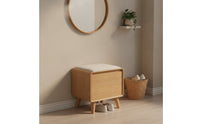 Shoe Storage Bench Compact Shoe Storage Bench Upholstered Furniture for Entryway, Hallway, Small Apartments