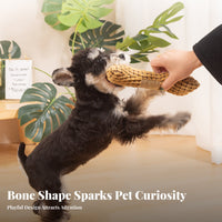 Soft Bone Toy Chew-Resistant Squeaky Chew Toy Interactive Play for Small Dogs