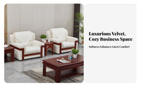High-Density Foam Cushion Formal Guest Reception Chair Wide Armrests Single Seater Business Sofa Heavy-Duty Modern Single Sofa Chair Easy to Clean for Corporate Clients, Adults, VIP Lounge, Meeting Room, Lobby