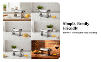 Metal Manual Pasta Maker Compact Hand Crank Pasta Maker for Home Cooks