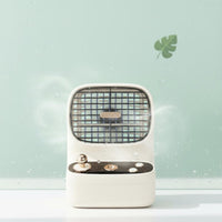 Retro Misting Fan 3-Speed Adjustable USB-Charged Desktop Humidifier Fan Humidifying Function Portable Water Spray Climate Control for Office Workers