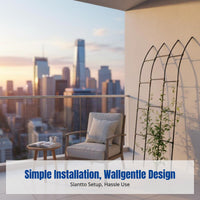 Climbing Trellis, Half-Side Arch, No-Drill, Slant Leaning, Villa Courtyard Balcony, Multi-Functional Flower Rack
