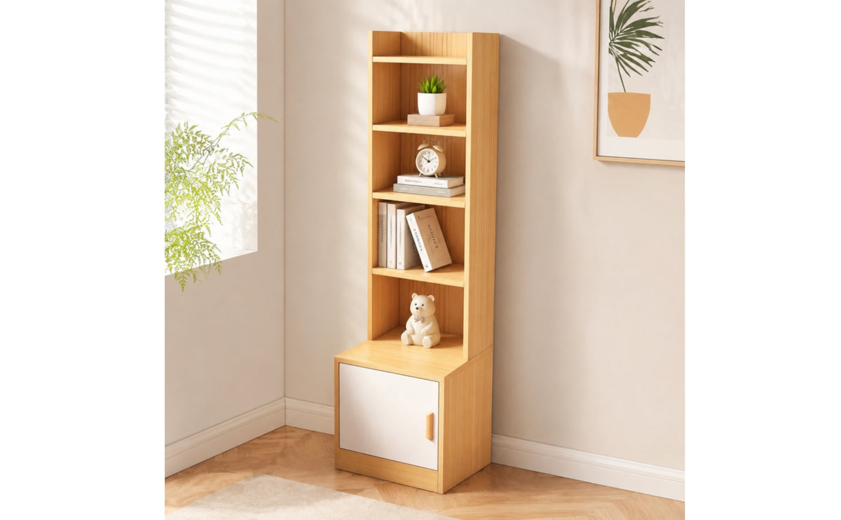 Bookshelf with Cabinet and Door
