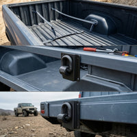 Heavy Duty Truck Bed Tie down Anchor Sturdy Tie-down Anchor with Mounting Plate Black Truck Bed Cleat with Mounting Plate Sturdy for Contractors