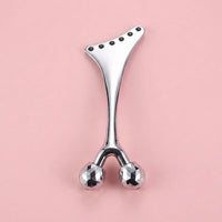 Germanium Face Roller for Care Routine, Metal Cooling for Eye Massage, Manual Facial Tool for Lifting