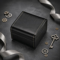 PU Leather Watch Box Inner Pillow Flip-Flip-Lid Watch Box Hinged Lid