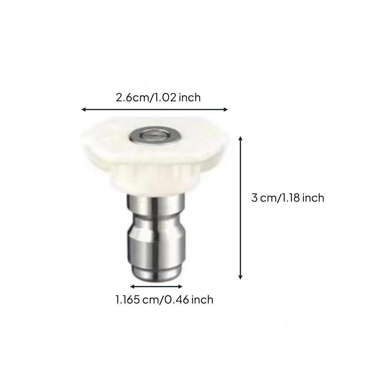 Heavy Duty 1/4 Inch Quick Connect Nozzle Rust Proof Stainless Steel Spray Tip Easy Installation for Car Detailers, Driveway Cleaning