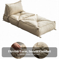 Foldable Design Convertible Sleeper Chair Two-in-One-Purpose Convertible Armchair Bed Space-Saving Folding Sofa Adjustable Backrest for Apartment Dwellers, Pale Ice Workers, Balcony, Small Areas, Dorm Room, Reading Nook