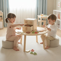 Educational Toy Air Fryer Long-Lasting Pretend Air Fryer Imaginative Wooden Play Food Set Minimalist for Children, Toddlers, Playroom, Nursery