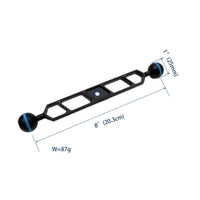 Hard Anodized Double Ball Arm Adjustable Underwater Camera Arm Long-Lasting Underwater Lighting Mount Stable for Diving