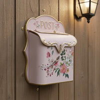 Embossed Avian Design Mailbox Wrought Iron Wall Mount Mailbox Vintage Design Post Box Easy to Install for Front Porch