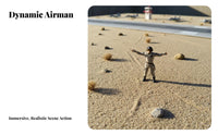 1:64 Scale Aviator Figure Highly Detailed Aircraft Marshaller Figurine Sand Table Aviator Miniature Hand Painted for Collectors