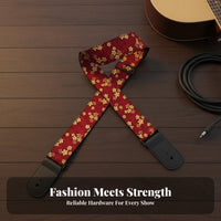 Electric Bass Guitar Strap Wide Compatibility Acoustic Electric Guitar Strap Unique Patterns Woven Instrument Belt for Guitarists, Adults, Stage, Home
