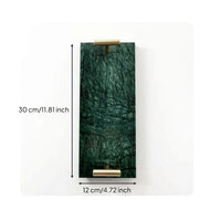 Marble Tray with Handles Natural Marble Tray Luxury Modern for Bathroom Counter, Dresser