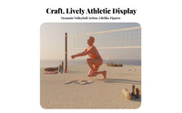 5 Pieces 1:64 Beach Netball Figures Various Poses 1:64 Scale Miniature Scene People Miniature People Set Highly Detailed