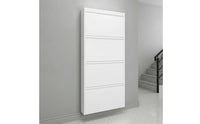 Shoe Storage Cabinet with Flip Drawers Wall-Mounted Shoe Organizer with Flip Drawers Metal Furniture for Families, Entryway, Hallway, Corridor