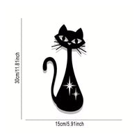 Cat-Shaped Metal Decor Wall Art Lightweight Feline Wall Decor Easy Installation for Living Room, Entryway, Hallway
