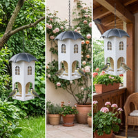 Castle Bird Feeder Decorative Hanging Bird Feeder Long-Lasting for Yard