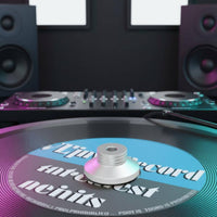 All-Aluminum Vinyl Vinyl Disc Stabilizer Slimline Turntable Platter Weight Matte Metal Vinyl Disc Adapter Stepped Cylindrical