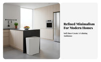 Double Compartment Trash Can With Lid Double Barrel Garbage Can Nordic Design Hydrated Desiccated Separation Bin for Kitchen, Living Room, Office