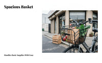 With Lid Electric Bike Front Basket Large Capacity Lidded Bike Basket Universal Fit for Commuters, Shoppers, Shopping, Commuting